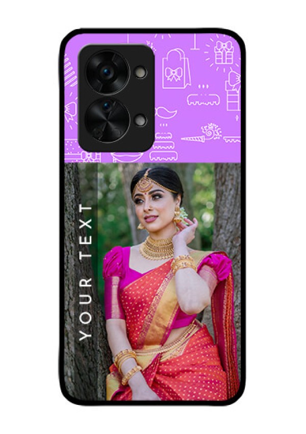 OnePlus Nord 2T 5G Custom Glass Mobile Case - Birthday Icons Design
