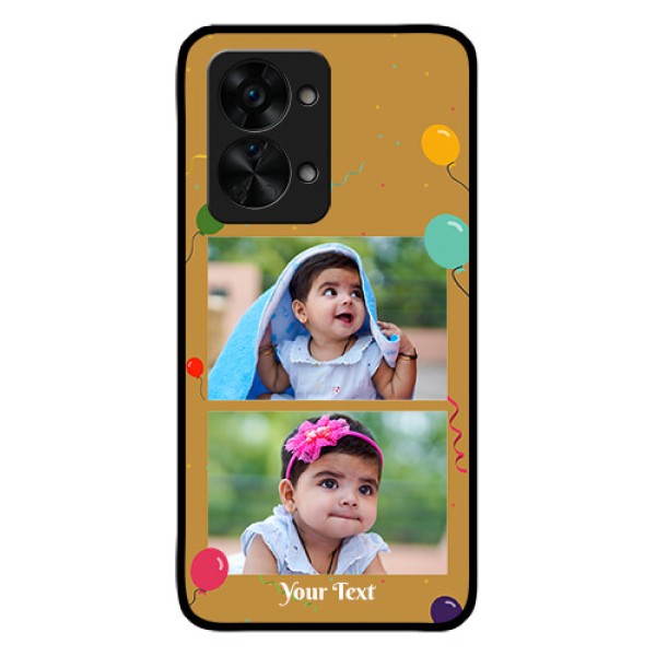 OnePlus Nord 2T 5G Personalized Glass Phone Case - Image Holder with Birthday Celebrations Design OnePlus Nord 2T 5G Personalized Glass Phone Case - Image Holder with Birthday Celebrations Design