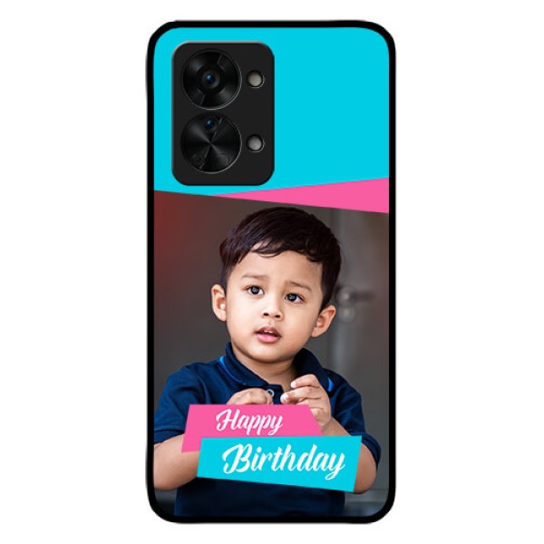 OnePlus Nord 2T 5G Personalized Glass Phone Case - Image Holder with 2 Color Design