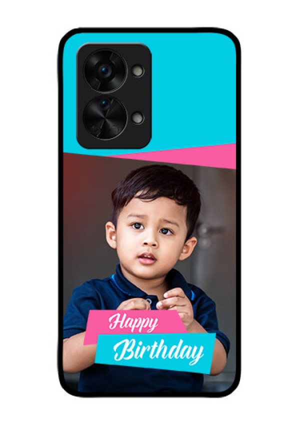 OnePlus Nord 2T 5G Personalized Glass Phone Case - Image Holder with 2 Color Design