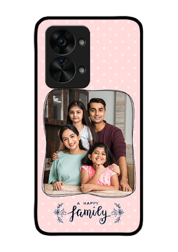 OnePlus Nord 2T 5G Custom Glass Phone Case - Family with Dots Design
