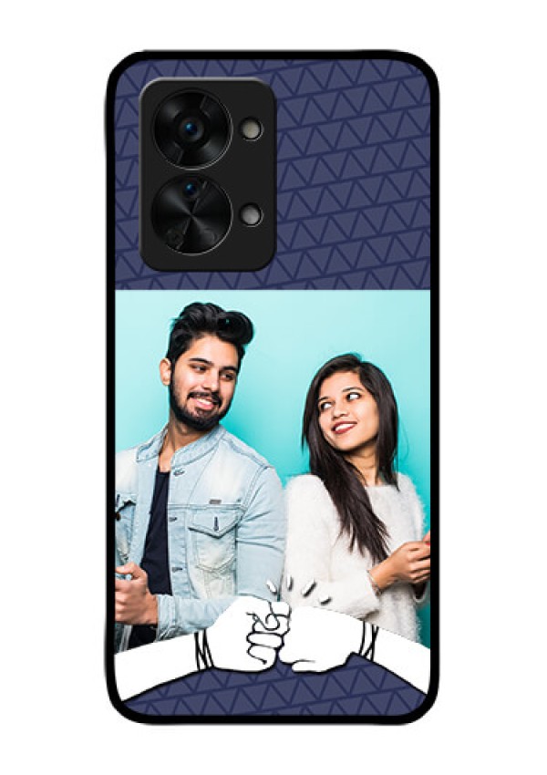 OnePlus Nord 2T 5G Photo Printing on Glass Case - with Best Friends Design