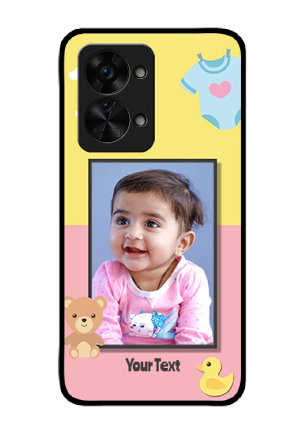 OnePlus Nord 2T 5G Photo Printing on Glass Case - Kids 2 Color Design