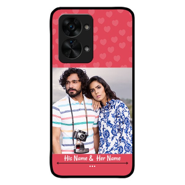 OnePlus Nord 2T 5G Photo Printing on Glass Case - Simple Love Design