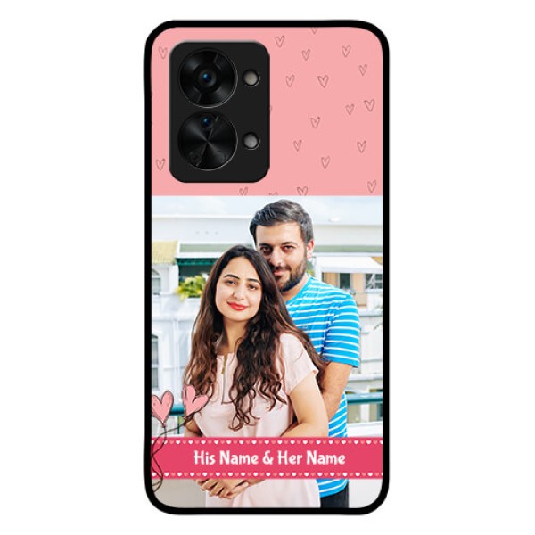 OnePlus Nord 2T 5G Personalized Glass Phone Case - Love Design Peach Color OnePlus Nord 2T 5G Personalized Glass Phone Case - Love Design Peach Color
