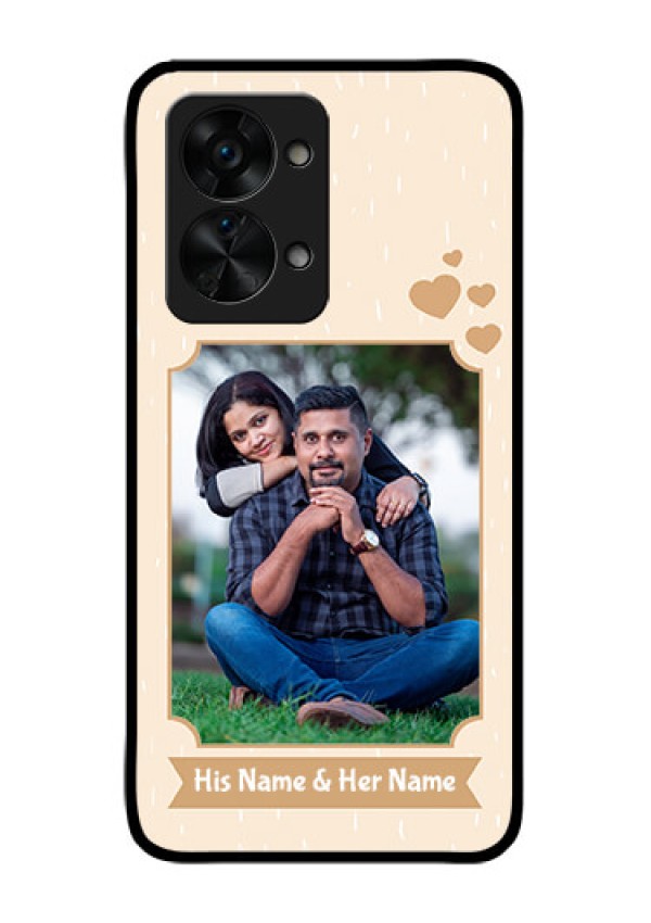 OnePlus Nord 2T 5G Custom Glass Phone Case - with confetti love design