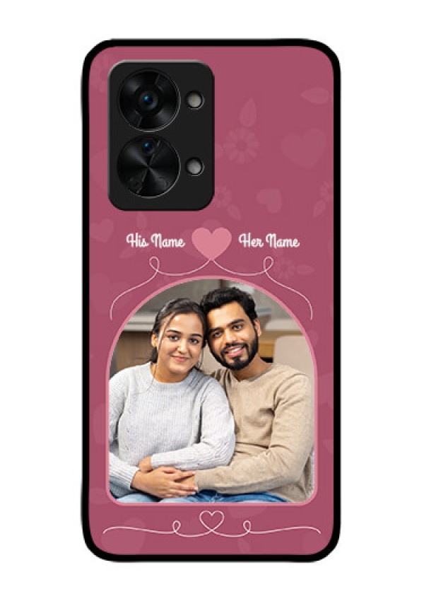 OnePlus Nord 2T 5G Photo Printing on Glass Case - Love Floral Design