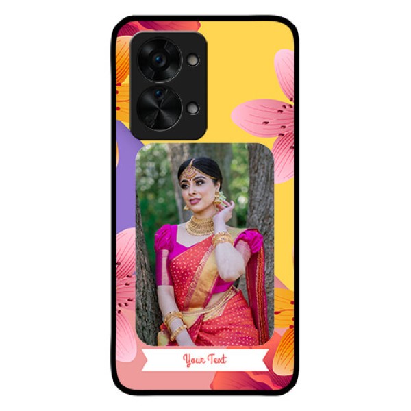OnePlus Nord 2T 5G Custom Glass Mobile Case - 3 Image With Vintage Floral Design OnePlus Nord 2T 5G Custom Glass Mobile Case - 3 Image With Vintage Floral Design