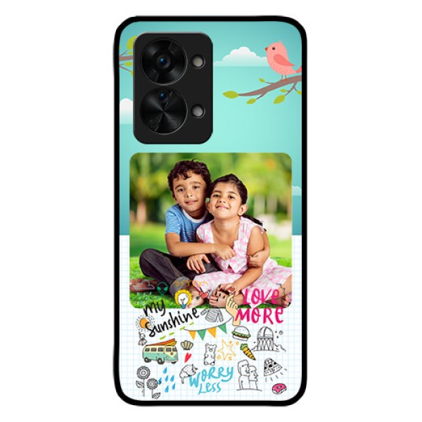 OnePlus Nord 2T 5G Photo Printing on Glass Case - Doodle love Design