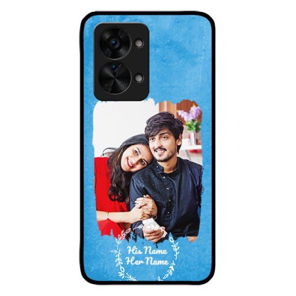 OnePlus Nord 2T 5G Custom Glass Phone Case - Blue Color Vintage Design OnePlus Nord 2T 5G Custom Glass Phone Case - Blue Color Vintage Design