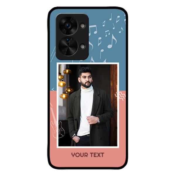 OnePlus Nord 2T 5G Photo Printing on Glass Case - with Color Musical Note Design