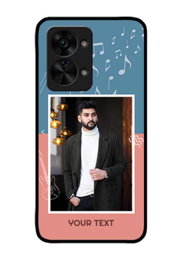 OnePlus Nord 2T 5G Photo Printing on Glass Case - with Color Musical Note Design