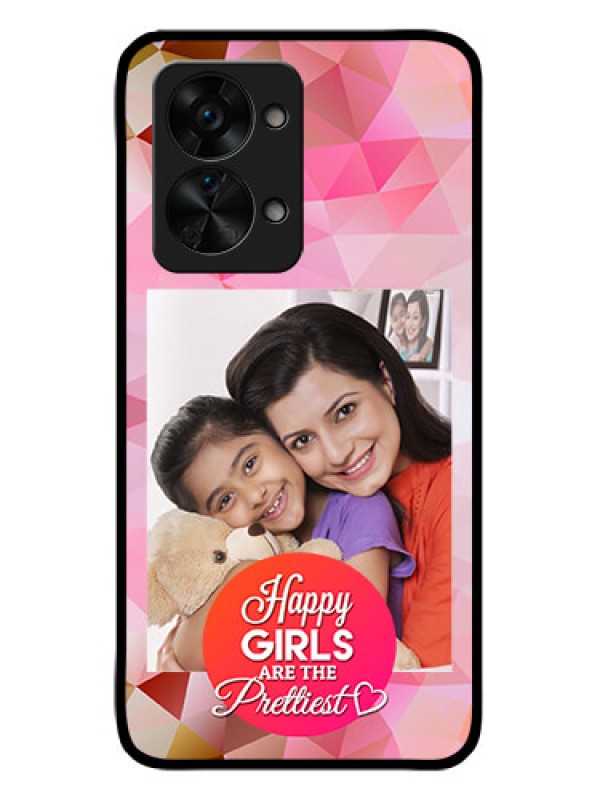 Custom OnePlus Nord 2T 5G Photo Printing on Glass Case - Abstract Triangle Design