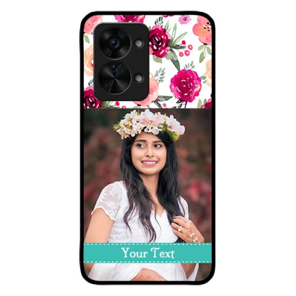 OnePlus Nord 2T 5G Custom Glass Phone Case - Watercolor Floral Design OnePlus Nord 2T 5G Custom Glass Phone Case - Watercolor Floral Design