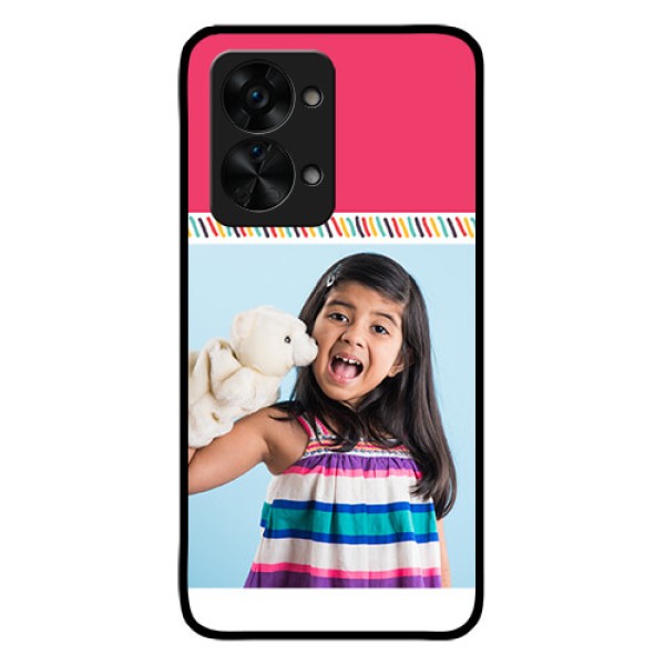 OnePlus Nord 2T 5G Personalized Glass Phone Case - Line art design