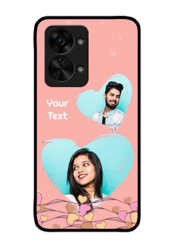 OnePlus Nord 2T 5G Custom Glass Mobile Case - Love Doodle Design