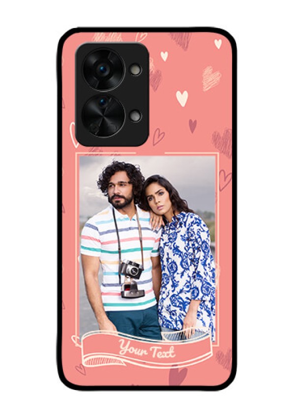 OnePlus Nord 2T 5G Custom Glass Phone Case - Love doodle art Design
