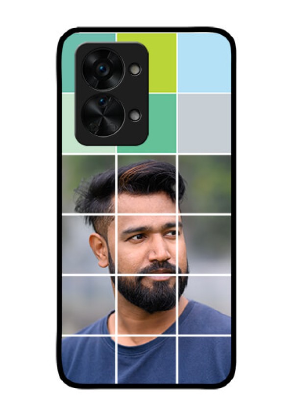 OnePlus Nord 2T 5G Photo Printing on Glass Case - with white box pattern