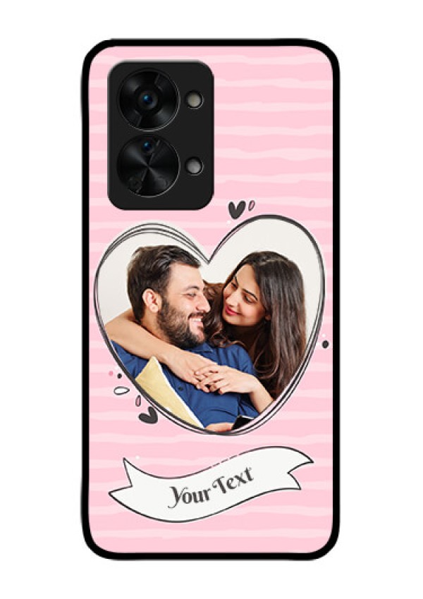 OnePlus Nord 2T 5G Custom Glass Phone Case - Vintage Heart Design