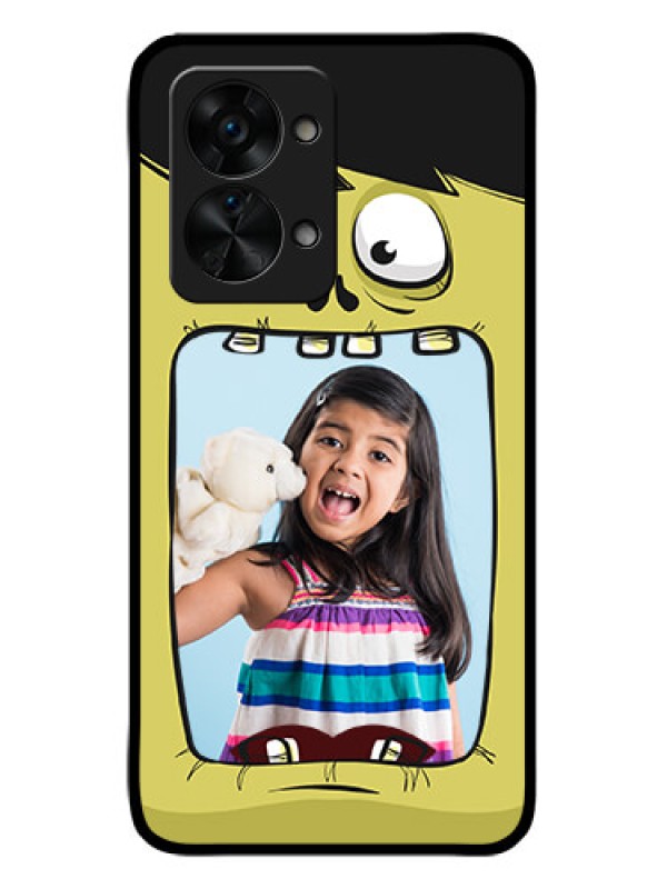 Custom OnePlus Nord 2T 5G Personalized Glass Phone Case - Cartoon monster back case Design