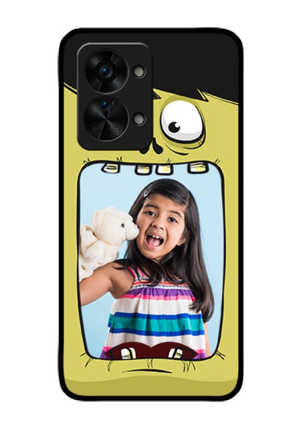 OnePlus Nord 2T 5G Personalized Glass Phone Case - Cartoon monster back case Design