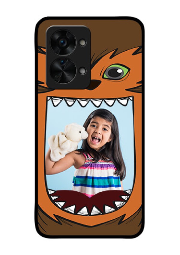 OnePlus Nord 2T 5G Photo Printing on Glass Case - Owl Monster Back Case Design