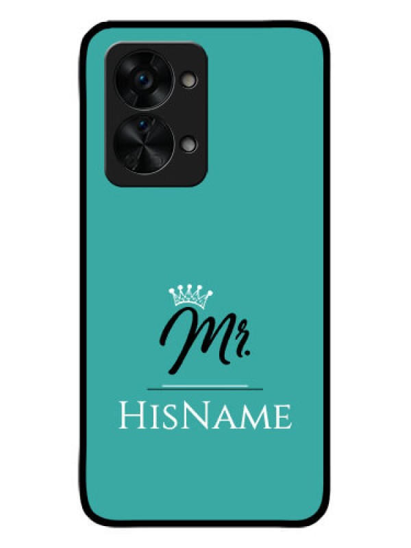 Custom OnePlus Nord 2T 5G Custom Glass Phone Case Mr with Name