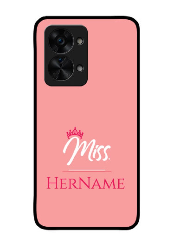 OnePlus Nord 2T 5G Custom Glass Phone Case Mrs with Name