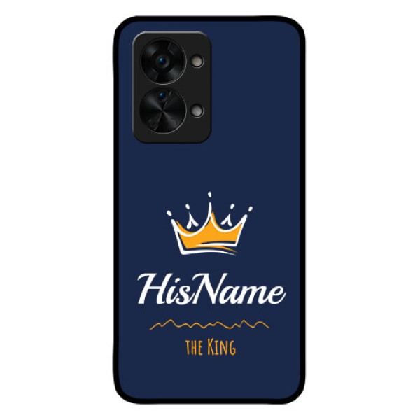 OnePlus Nord 2T 5G Glass Phone Case King with Name