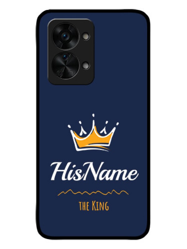 Custom OnePlus Nord 2T 5G Glass Phone Case King with Name