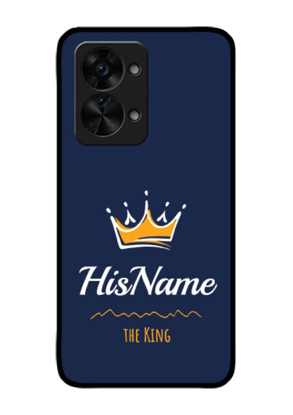 OnePlus Nord 2T 5G Glass Phone Case King with Name