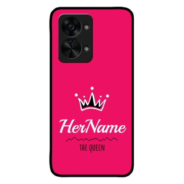 OnePlus Nord 2T 5G Glass Phone Case Queen with Name OnePlus Nord 2T 5G Glass Phone Case Queen with Name
