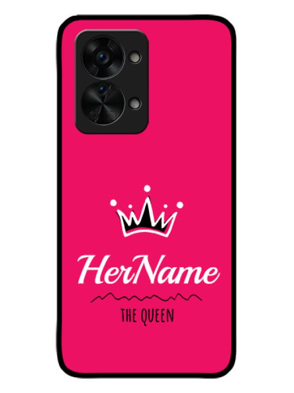 Custom OnePlus Nord 2T 5G Glass Phone Case Queen with Name