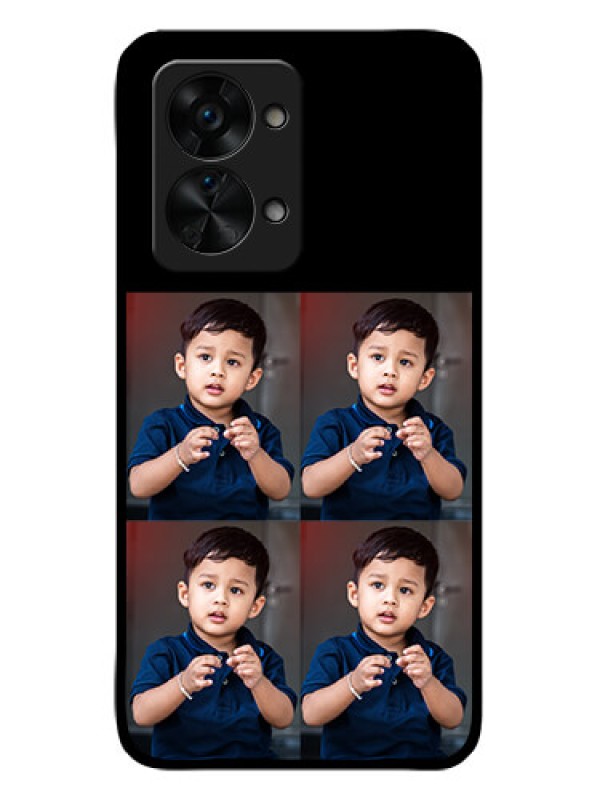 Custom OnePlus Nord 2T 5G 4 Image Holder on Glass Mobile Cover