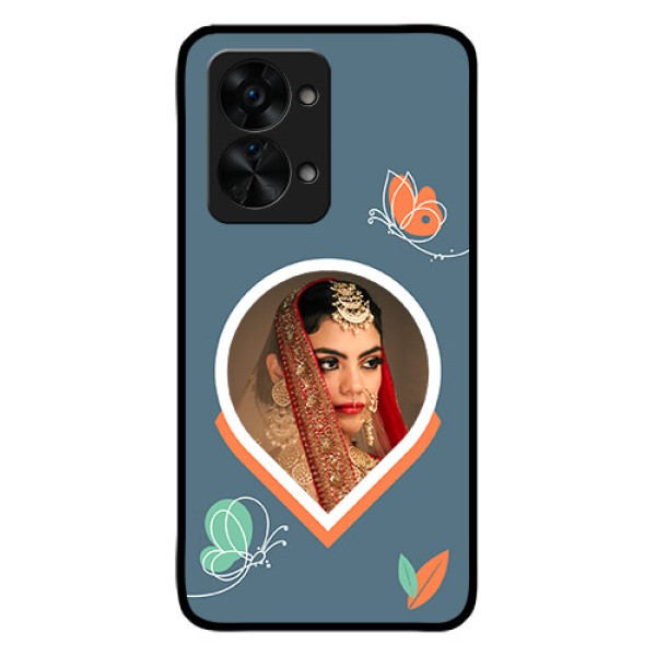 OnePlus Nord 2T 5G Custom Glass Mobile Case - Droplet Butterflies Design