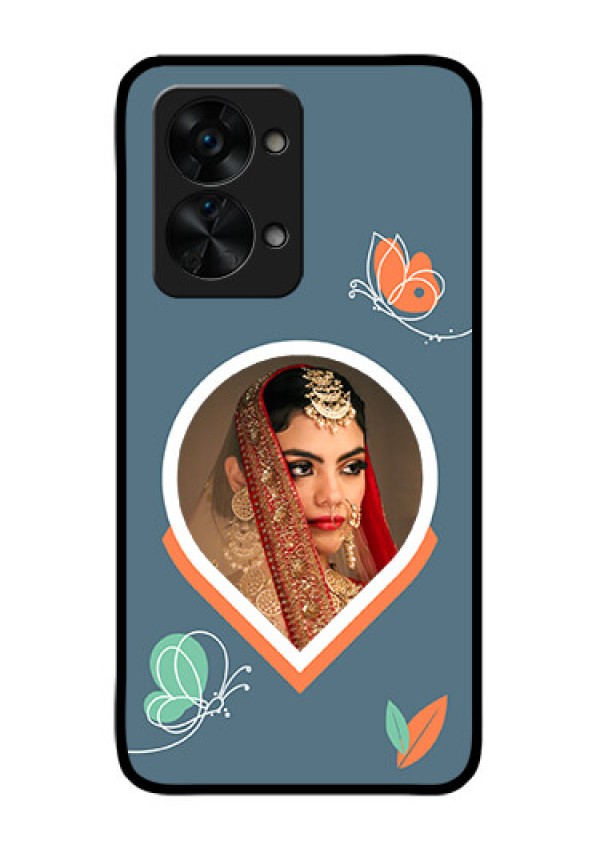 OnePlus Nord 2T 5G Custom Glass Mobile Case - Droplet Butterflies Design