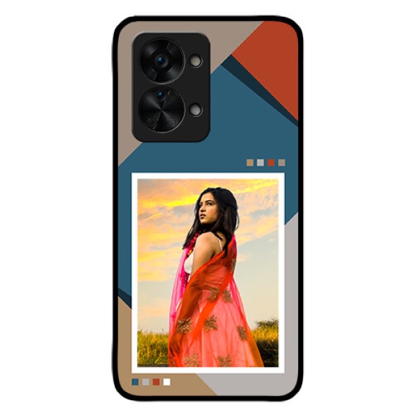 OnePlus Nord 2T 5G Personalized Glass Phone Case - Retro color pallet Design