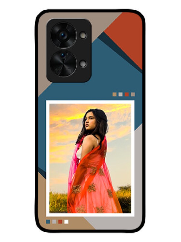 Custom OnePlus Nord 2T 5G Personalized Glass Phone Case - Retro color pallet Design