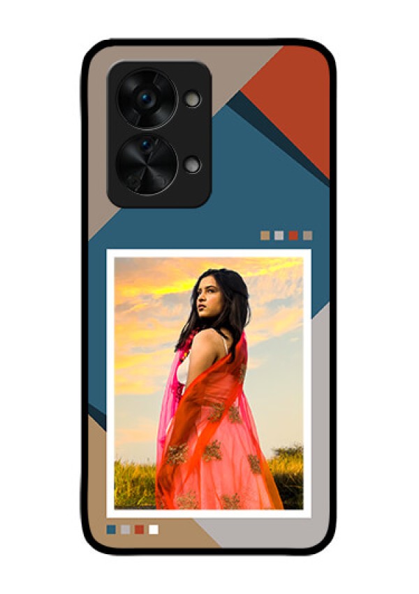 OnePlus Nord 2T 5G Personalized Glass Phone Case - Retro color pallet Design