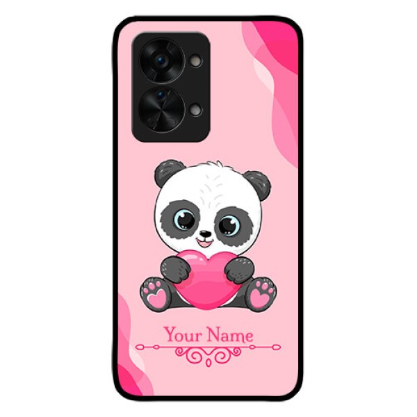OnePlus Nord 2T 5G Custom Glass Mobile Case - Cute Panda Design