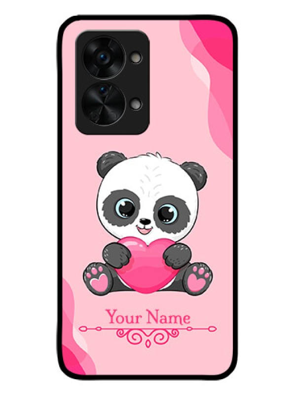 Custom OnePlus Nord 2T 5G Custom Glass Mobile Case - Cute Panda Design