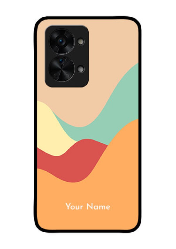 OnePlus Nord 2T 5G Personalized Glass Phone Case - Ocean Waves Multi-colour Design