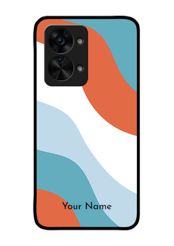 OnePlus Nord 2T 5G Custom Glass Mobile Case - coloured Waves Design
