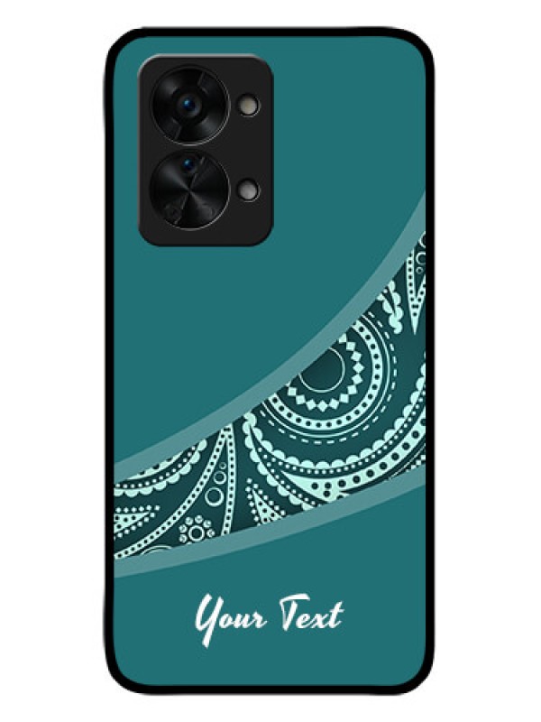 Custom OnePlus Nord 2T 5G Photo Printing on Glass Case - semi visible floral Design