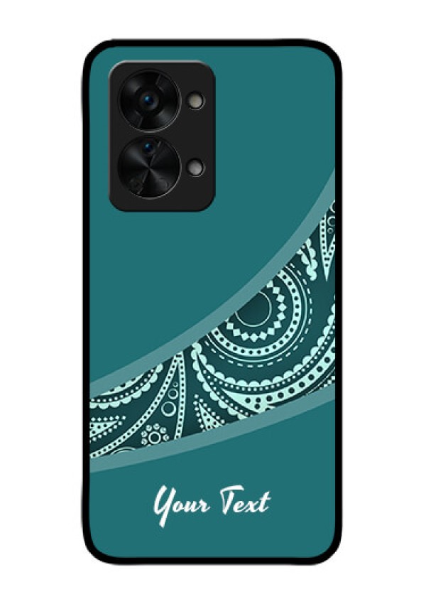 OnePlus Nord 2T 5G Photo Printing on Glass Case - semi visible floral Design