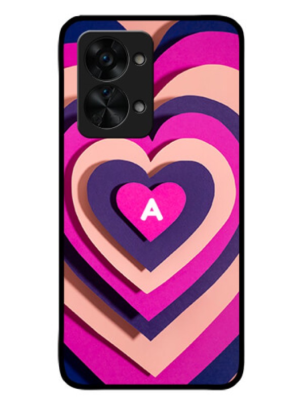 Custom OnePlus Nord 2T 5G Custom Glass Mobile Case - Cute Heart Pattern Design