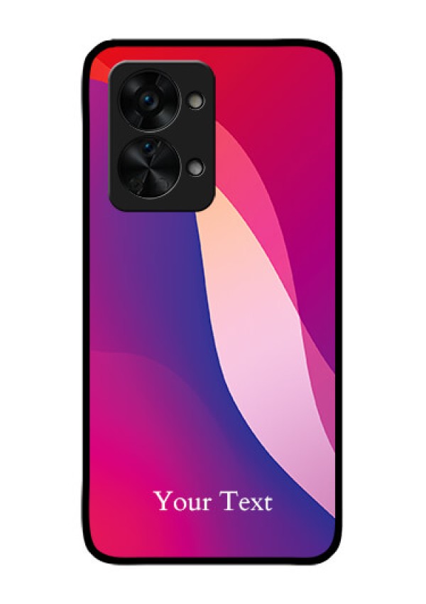 OnePlus Nord 2T 5G Personalized Glass Phone Case - Digital abstract Overlap Design