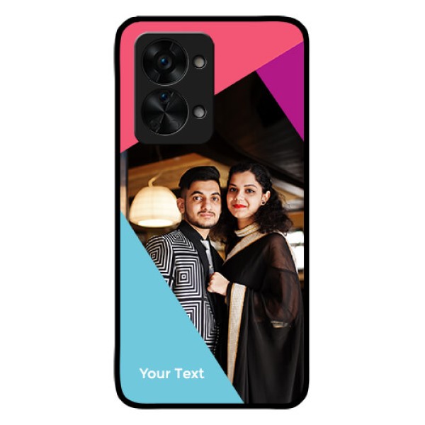 OnePlus Nord 2T 5G Custom Glass Mobile Case - Stacked Triple colour Design OnePlus Nord 2T 5G Custom Glass Mobile Case - Stacked Triple colour Design