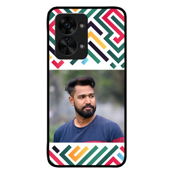 OnePlus Nord 2T 5G Personalized Glass Phone Case - Colorful Maze Pattern Design OnePlus Nord 2T 5G Personalized Glass Phone Case - Colorful Maze Pattern Design