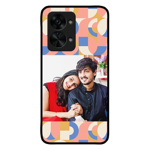 OnePlus Nord 2T 5G Photo Printing on Glass Case - Semi-circle Maze Pattern Design OnePlus Nord 2T 5G Photo Printing on Glass Case - Semi-circle Maze Pattern Design